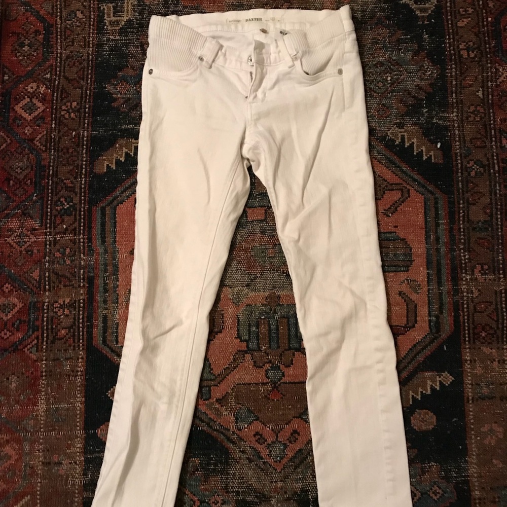 White TopShop Maternity Jeans, Size 2